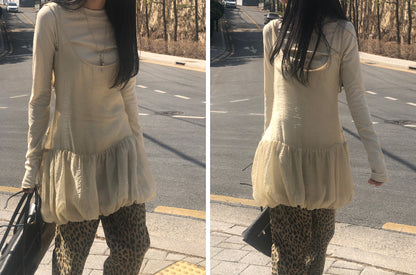[REPELLER 2025SS] Balloon Ribbon Blouse