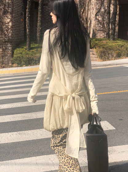 [REPELLER 2025SS] Balloon Ribbon Blouse