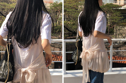 [REPELLER 2025SS] Balloon Ribbon Blouse