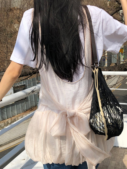 [REPELLER 2025SS] Balloon Ribbon Blouse