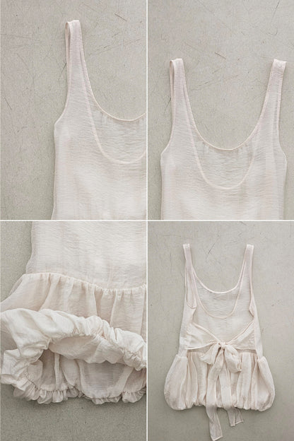 [REPELLER 2025SS] Balloon Ribbon Blouse
