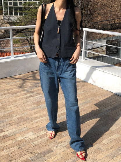 【REPELLER 2025SS】Linen Halter Vest