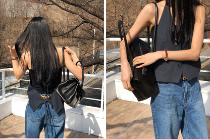 【REPELLER 2025SS】Linen Halter Vest