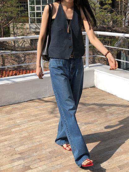 【REPELLER 2025SS】Linen Halter Vest