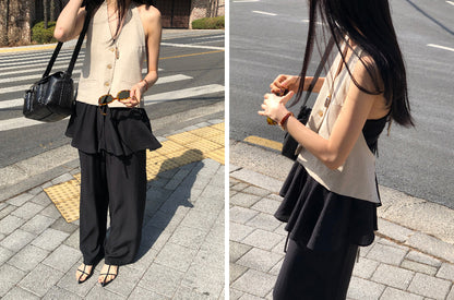 【REPELLER 2025SS】Linen Halter Vest