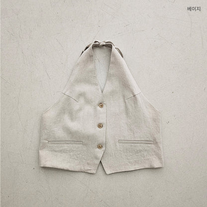 【REPELLER 2025SS】Linen Halter Vest