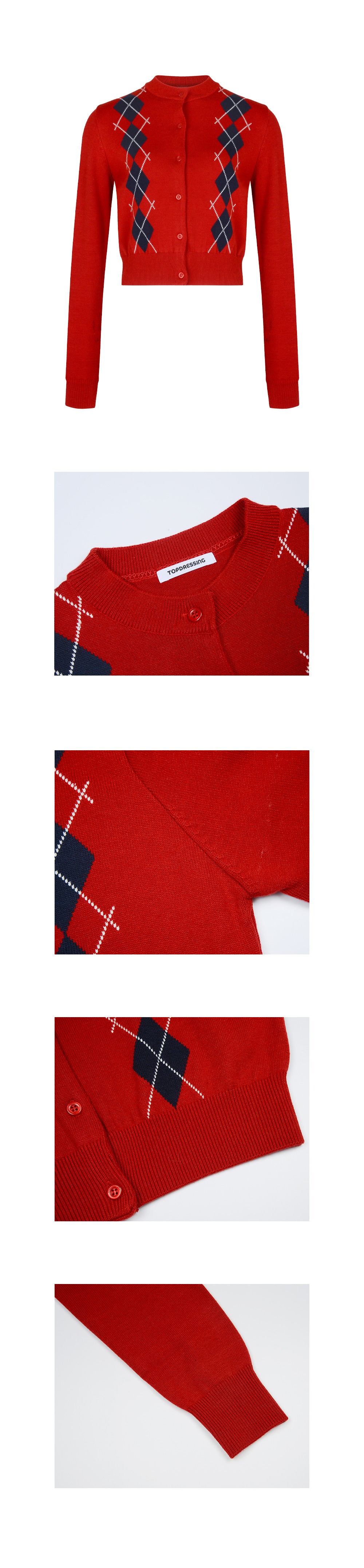 【TOPDRESSING 2025AW】Argyle Cardigan