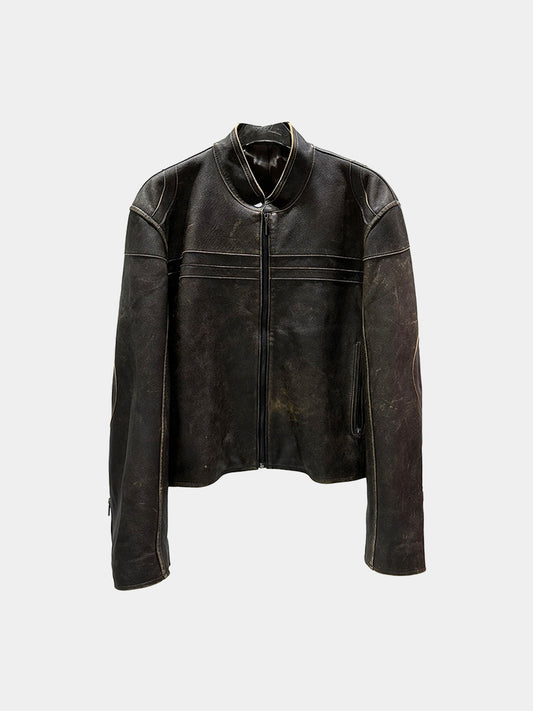 【TOPDRESSING 2025AW】TIER LEATHER JACKET