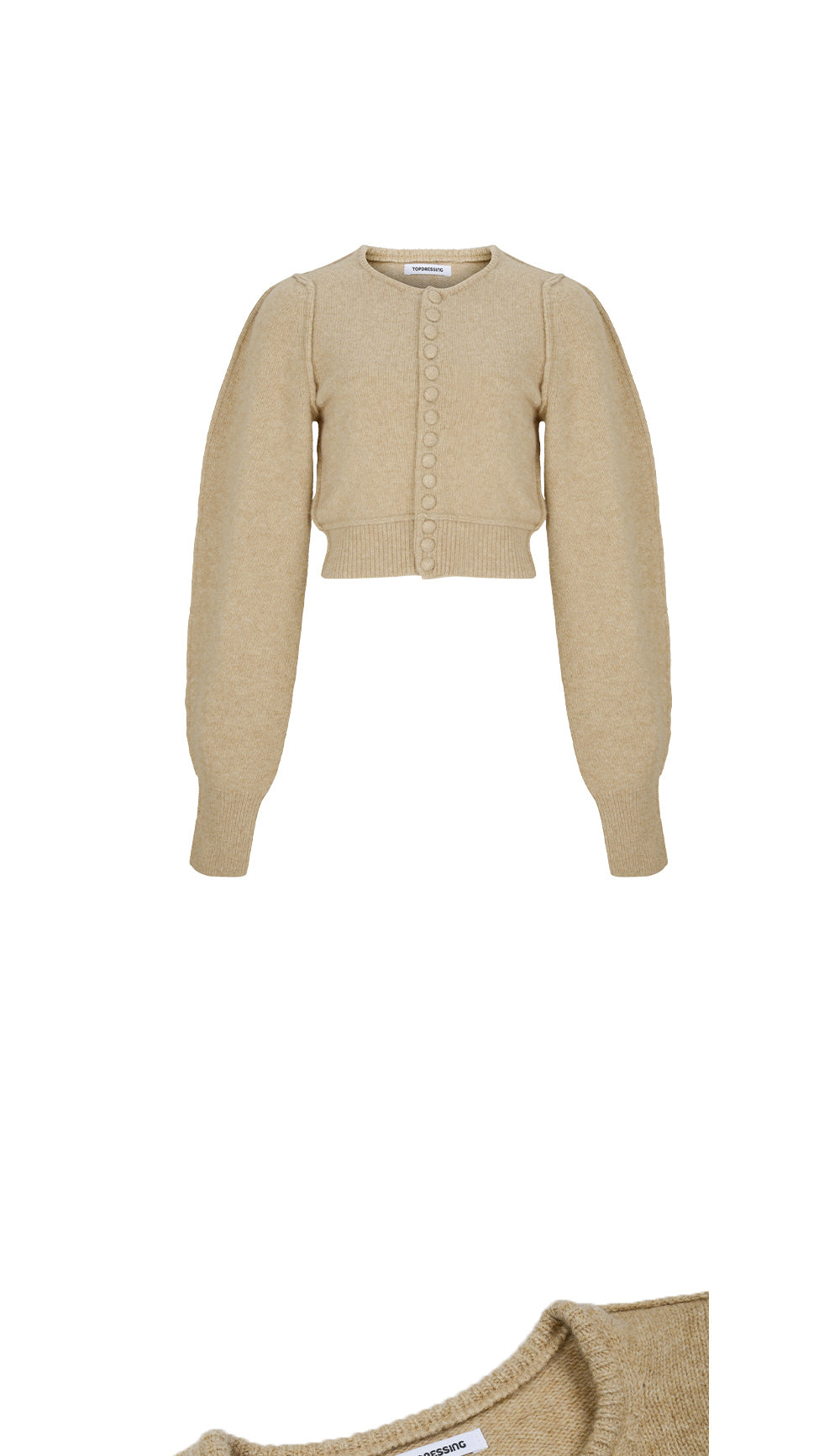【TOPDRESSING 2025AW】WOOL BUTTON CARDIGAN