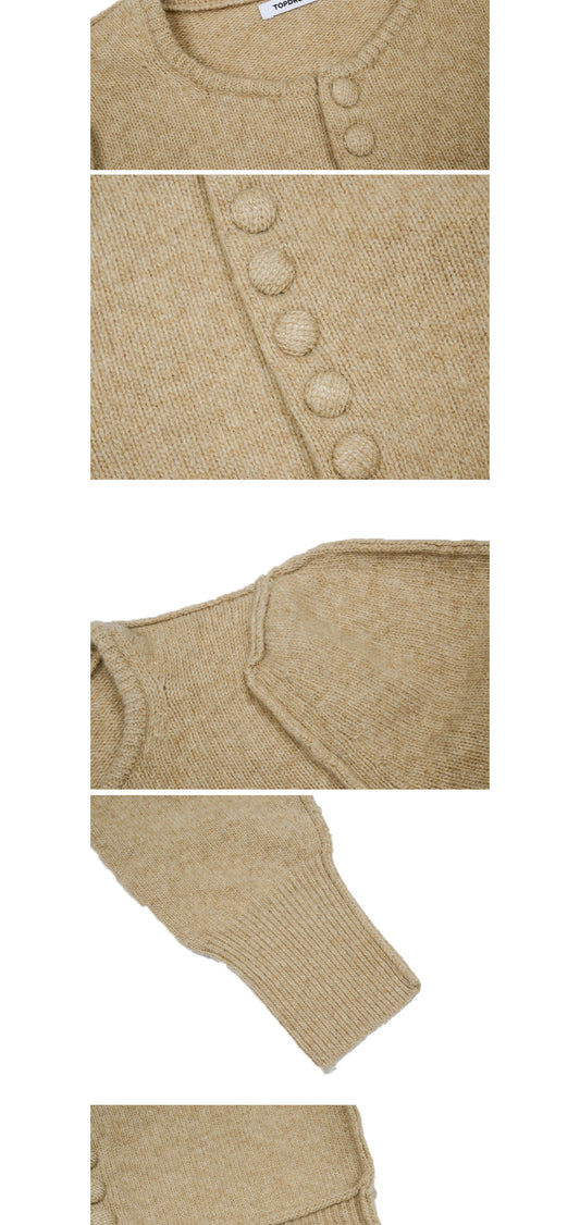 【TOPDRESSING 2025AW】WOOL BUTTON CARDIGAN