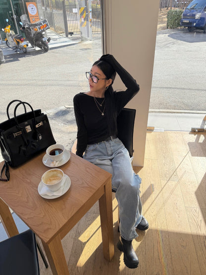 【TOPDRESSING 2026SS】Low Shoulder T-shirt