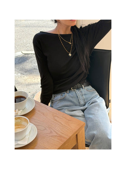 【TOPDRESSING 2026SS】Low Shoulder T-shirt