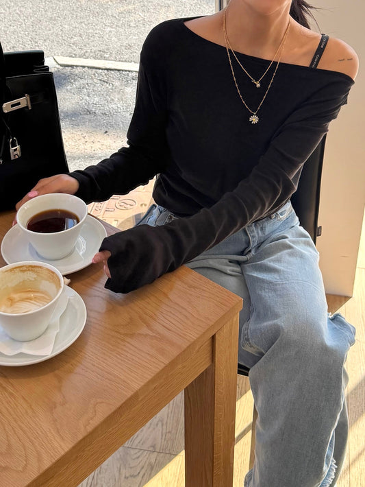 【TOPDRESSING 2026SS】Low Shoulder T-shirt