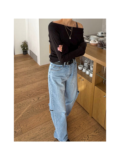 【TOPDRESSING 2026SS】Low Shoulder T-shirt