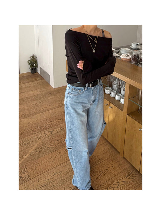 【TOPDRESSING 2026SS】Low Shoulder T-shirt