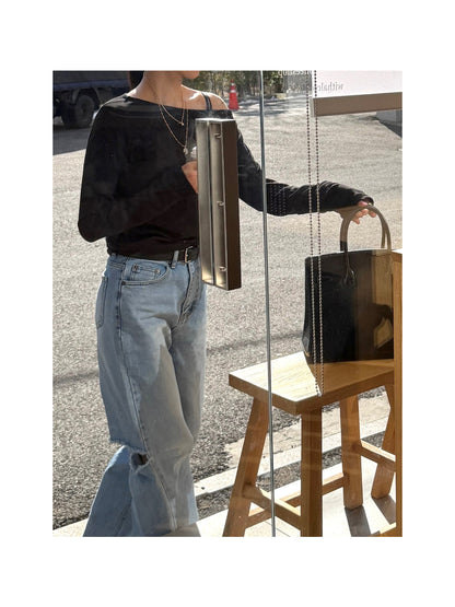 【TOPDRESSING 2026SS】Low Shoulder T-shirt