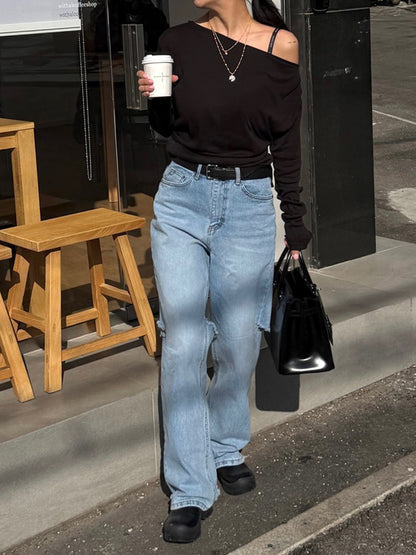 【TOPDRESSING 2026SS】Low Shoulder T-shirt