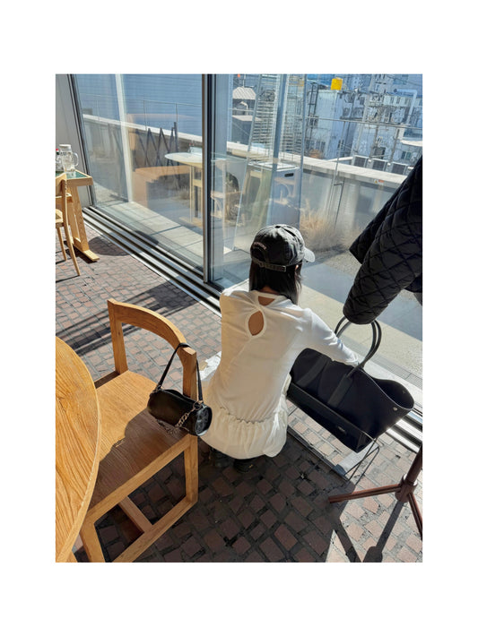 TOPDRESSING 2026SS コースツイストTシャツ MELANGE グレー系 韓国コーデ レディース