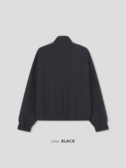 Wind Track Zip-Up Jacket BLACK back