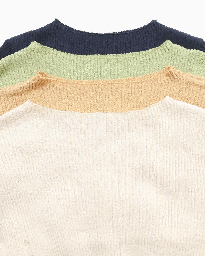 【Love You So Much】Boat Neck Cropped Knit
