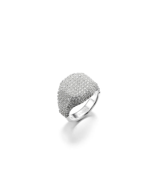 [Scheduled to be shipped in late November] Pave Signet Ring