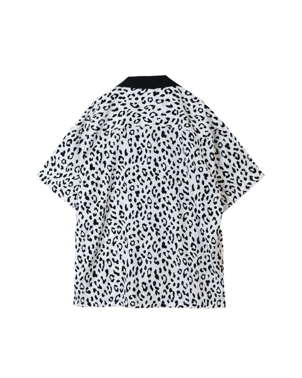 Leopard open collar shirt