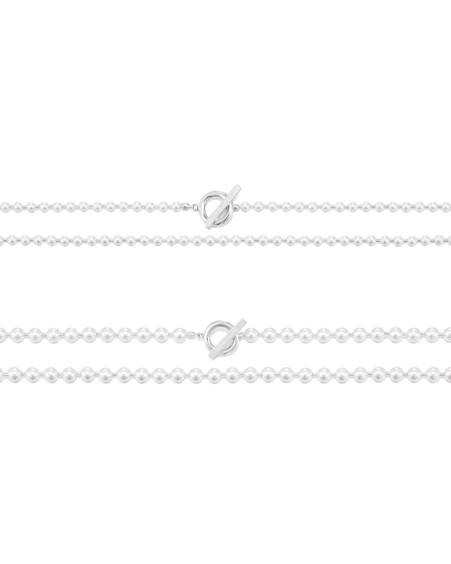 [11月下旬发货]珍珠切换项链 - 白色