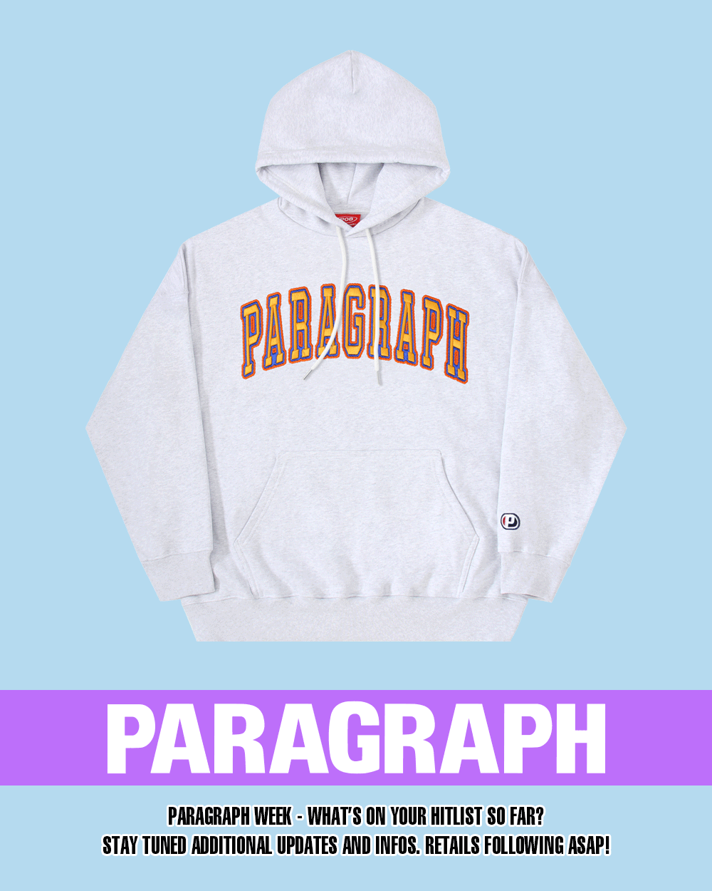 即納】【PARAGRAPH パラグラフ】ARCH COLLEGE LOGO HOODIE – WooStore